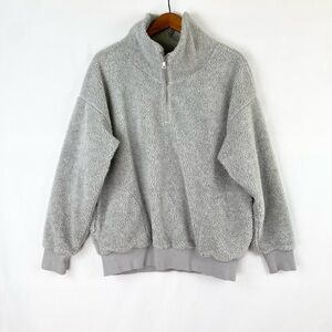 Polo Ralph Lauren Faux Fur Sherpa‎ Fleece 1/2 Zip Jacket Pullover Relaxed